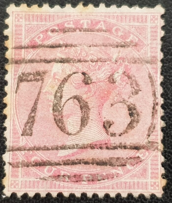 Great Britain Queen Victoria 1857 SG66a. 4d. rose used stamp