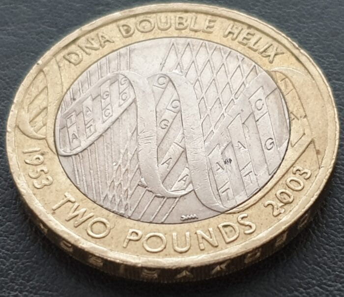 2003 DNA Double Helix £2 Pound Coin Circulated - Image 2
