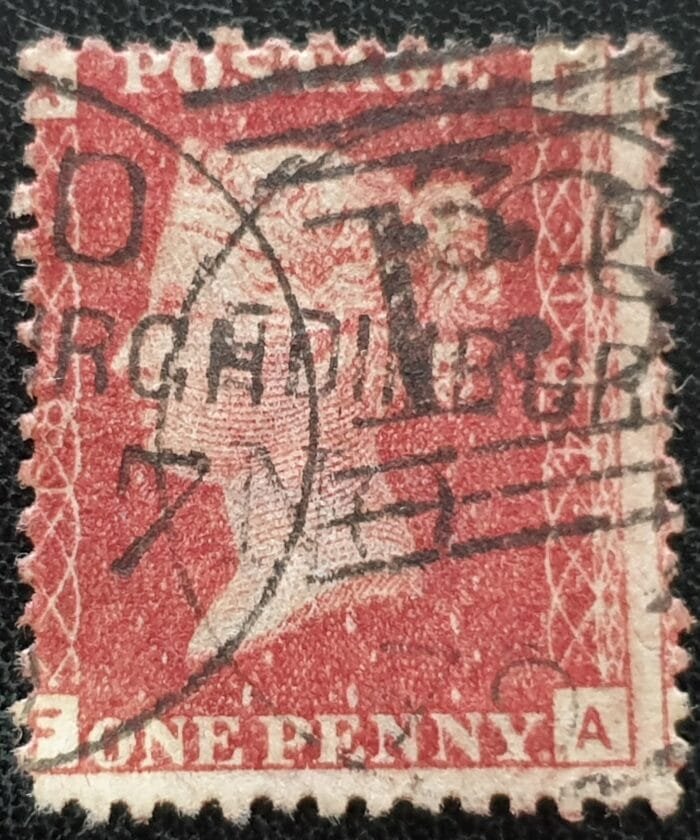 Great Britain Queen Victoria 1864 SG43 1d. rose-red Plate 184, Letters F-A ,used stamp