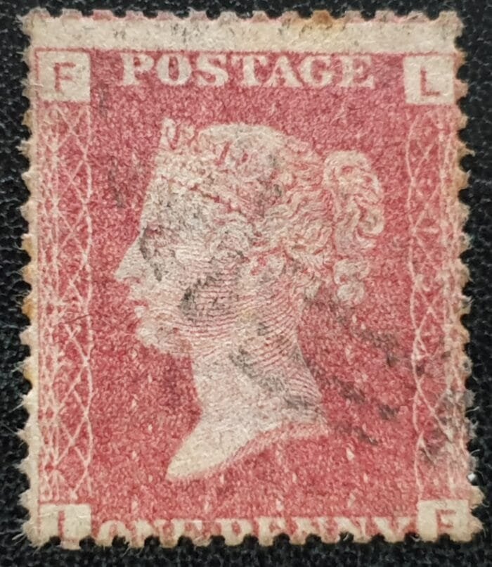 Great Britain Queen Victoria 1864 SG43 1d. rose-red Plate 131, Letters L-F ,used stamp
