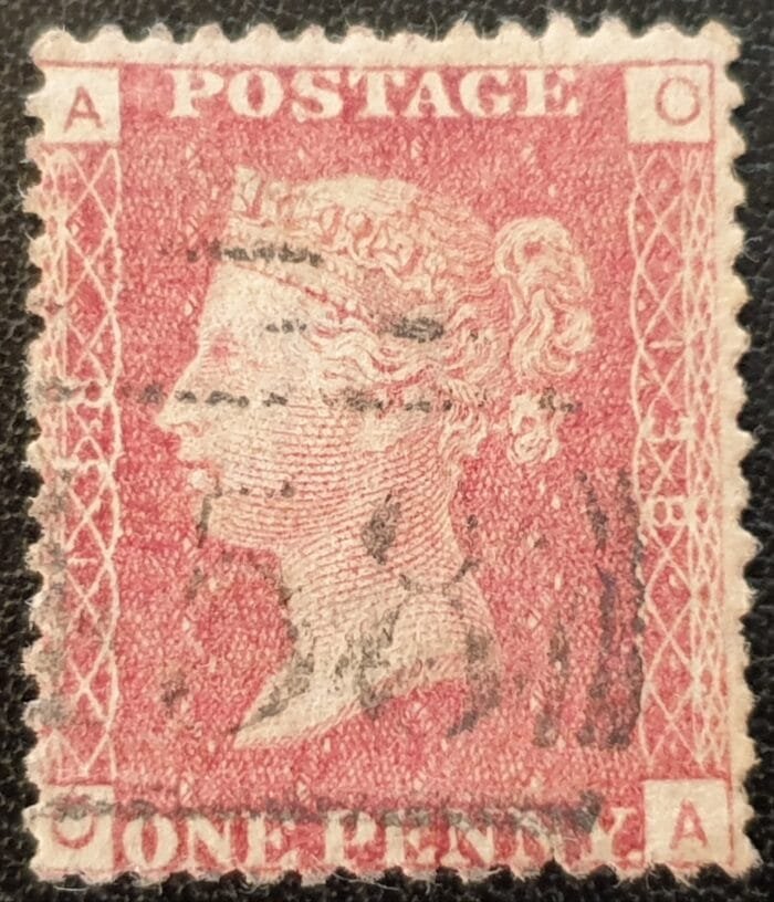 Great Britain Queen Victoria 1864 SG43 1d. rose-red Plate 138, Letters O-A ,used stamp