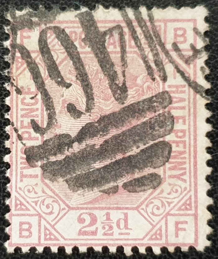 Great Britain Queen Victoria 1875 SG139 2½d. rosy mauve , Plate 1, Letters B-F used stamp