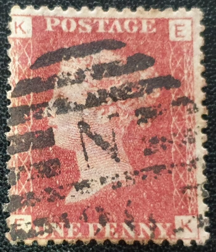 Great Britain Queen Victoria 1864 SG43 1d. rose-red Plate 137, Letters E-K ,used stamp