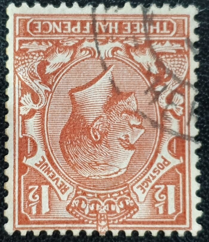 Great Britain King George V SG420Wi, 1½d red-brown WMK INVERTED used single stamp