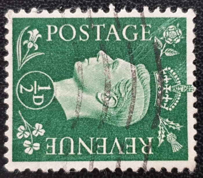 Great Britain King George VI 1938 George VI ½d green wmk. sideways SG462a used single stamp
