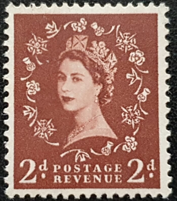 Great Britain Queen Elizabeth II 1953 SG518 2d. red-brown, Wmk. Tudor Crown, Wilding Definitive MNH