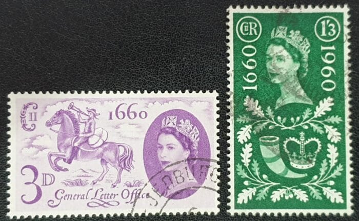 Great Britain Queen Elizabeth II 1960 "General Letter Office" SG619-620 Set of 2 used