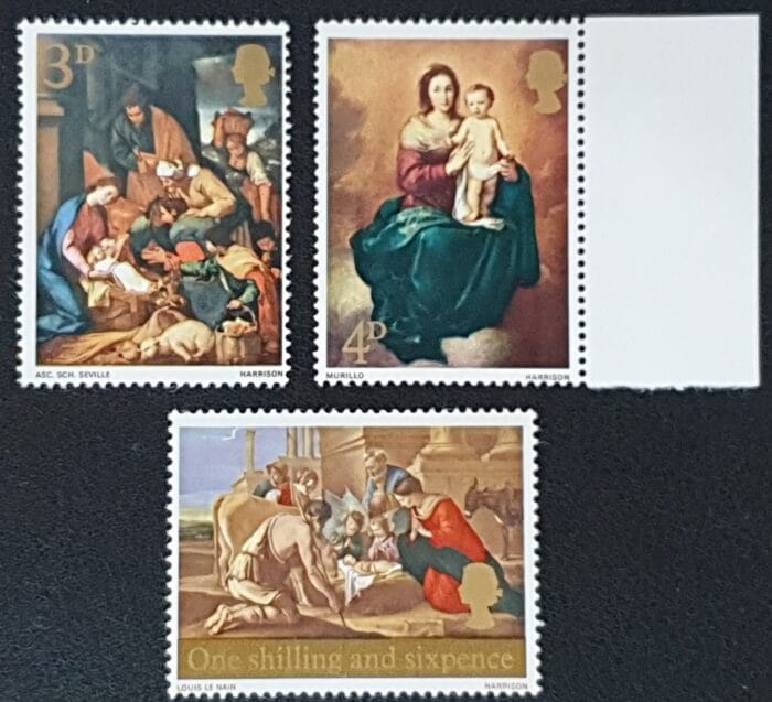Great Britain Queen Elizabeth II 1967 "Christmas" SG756/8 MNH