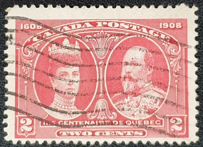 Canada 1908 "King Edward VII and Queen Alexandra" SG190 2c. carmine used single stamp