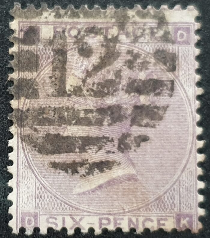 Great Britain Queen Victoria 1862 SG84 6d. lilac Letters D-K used stamp