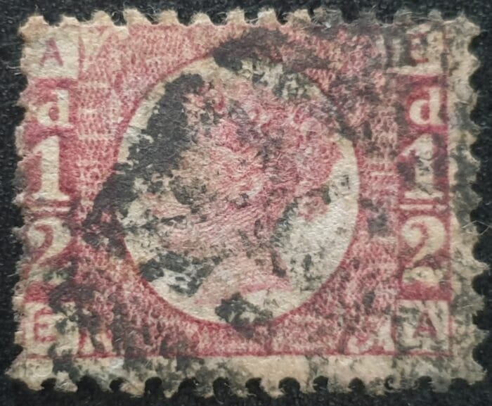 Great Britain Queen Victoria SG48 1870 ½d. BANTAMS Plate 15 E-A used stamp