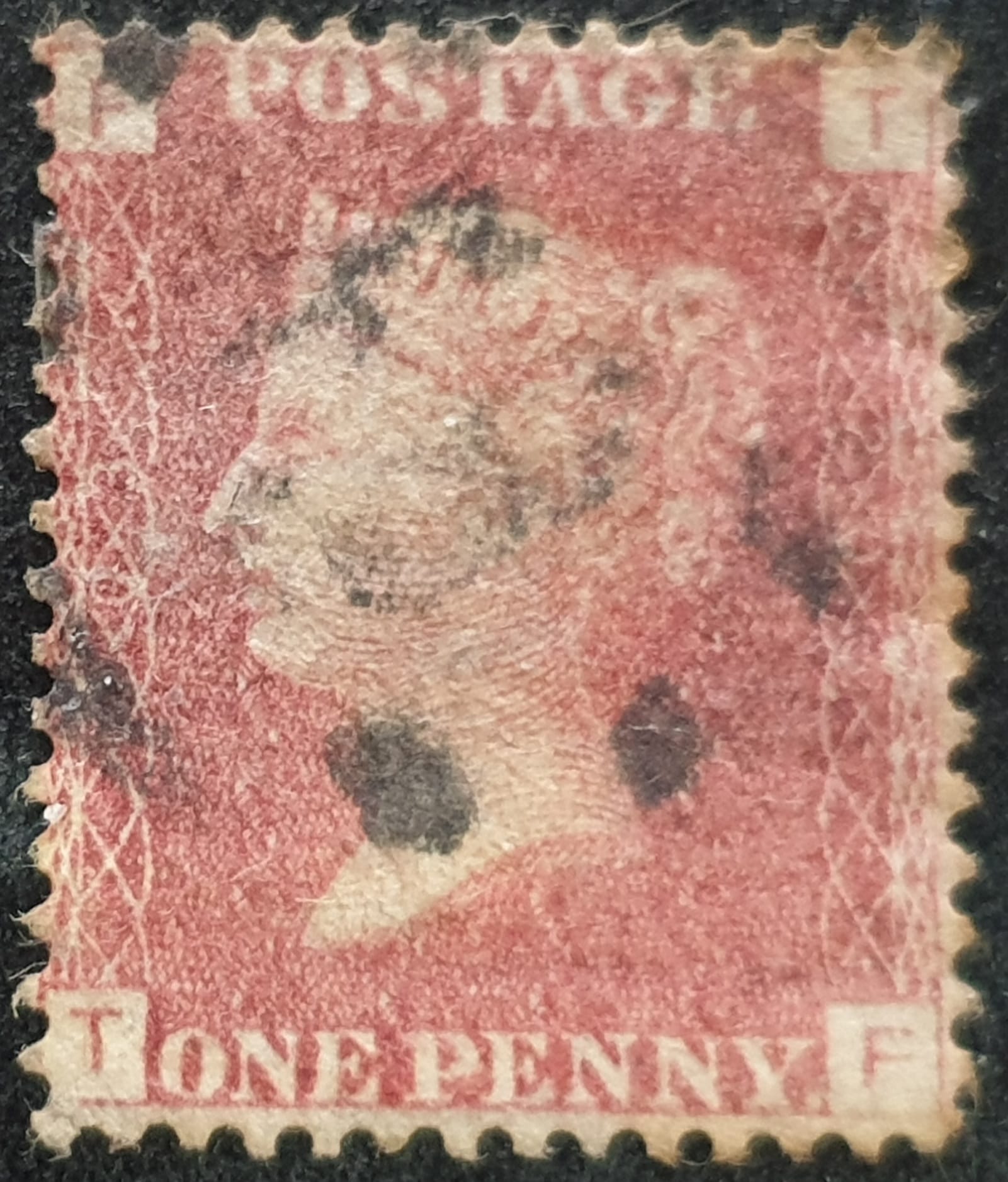 Great Britain Queen Victoria 1864 SG43 1d. red Plate 203 T-F used stamp