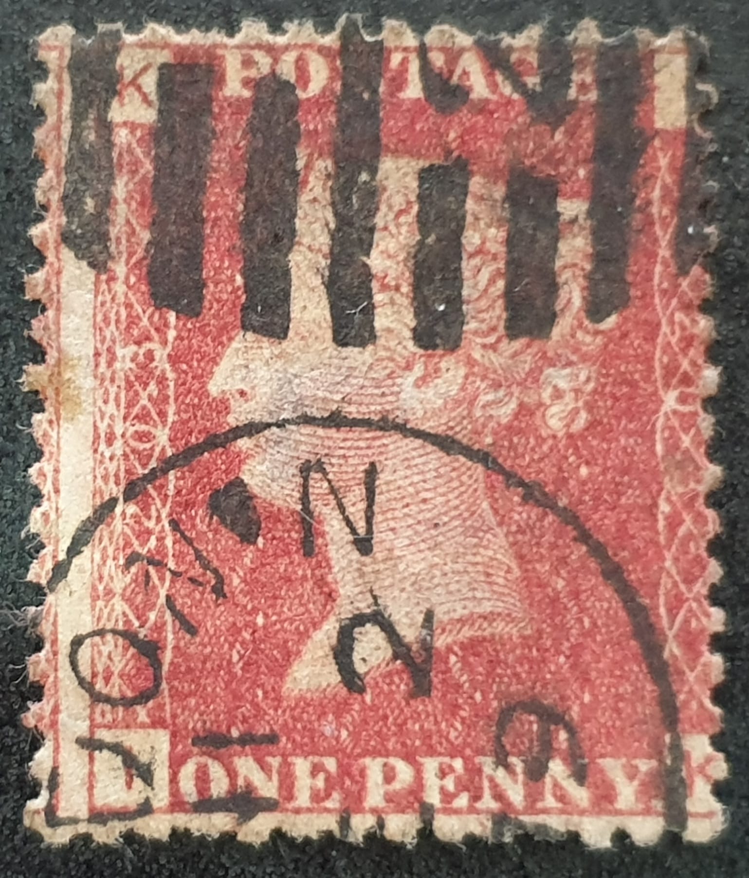 Great Britain Queen Victoria 1864 SG43 1d. red Plate 203 I-K used stamp