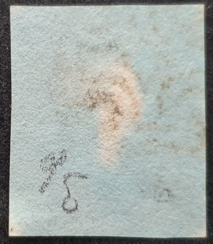 Great Britain Queen Victoria 1d. Red-Brown SG8a ,blue paper, Black Maltese Cross, D-I , Plate 36 used stamp - Image 2
