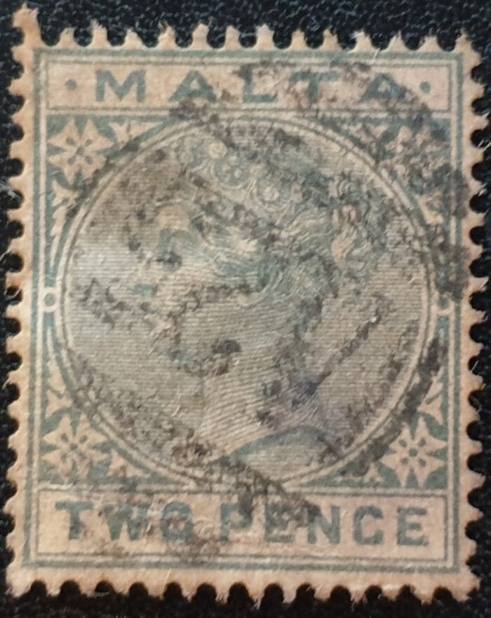 Malta Queen Victoria 1885 SG23 2d. grey used stamp