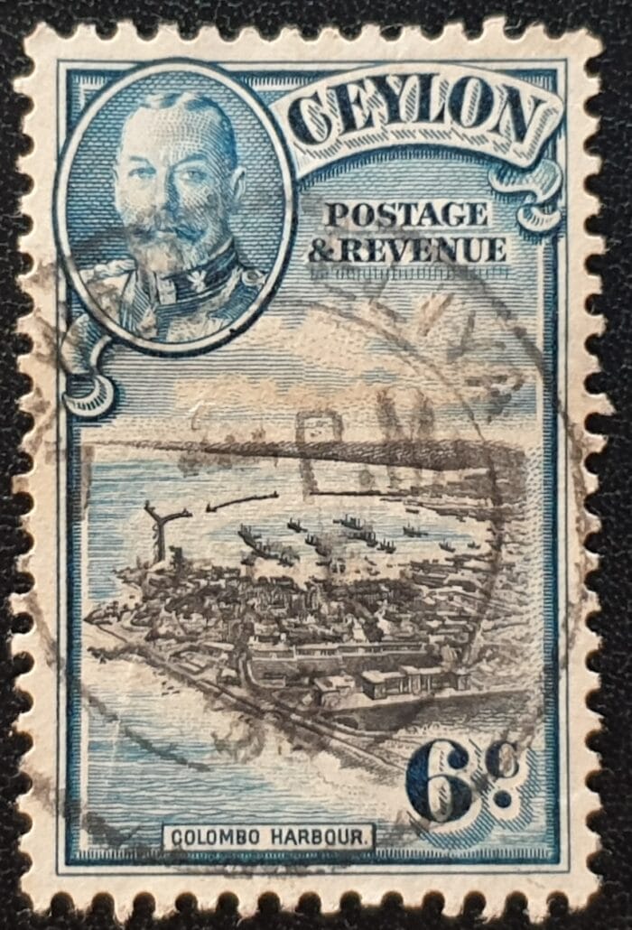 Ceylon 1936 SG370 6c. used single stamp