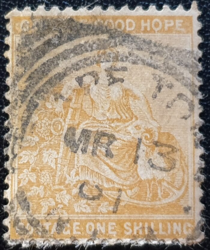 Cape of Good Hope 1882 SG67 1s. yellow used single stamp