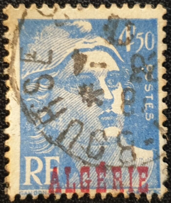 Algeria 1946 SG244, 4f50 Blue Marianne Used Single Stamp