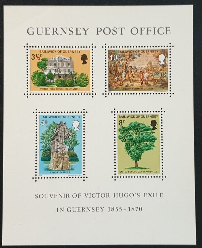 Guernsey 1975 "Victor Hugo's Exile in Guernsey" Miniature Sheet SG MS130 MNH