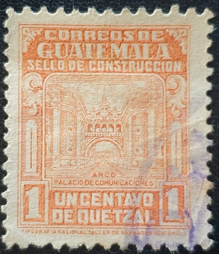 Guatemala 1945 "Obligatory Tax" SG430 1c. orange used single stamp