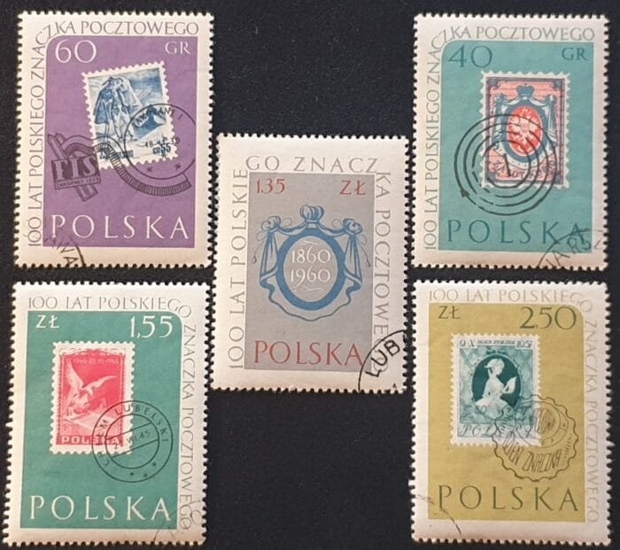 Poland 1960 "Stamp Day"  SG1180-1184 Set of 5 Used Stamps