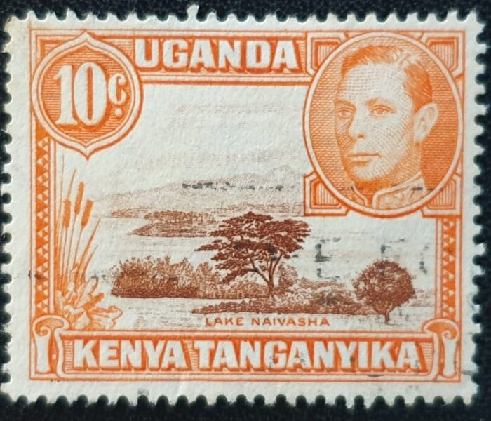 Kenya, Uganda, Tanganyika 1941 SG134b 10c. P.14 (22.4.41) used single stamp