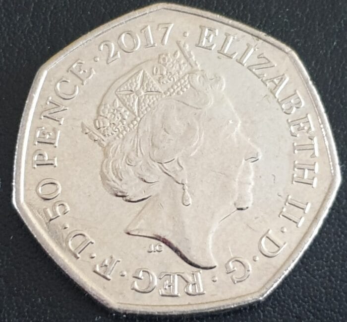 50p The Tale of Peter Rabbit Beatrix Potter 50 Pence Coin 2017 Circulated - Image 2