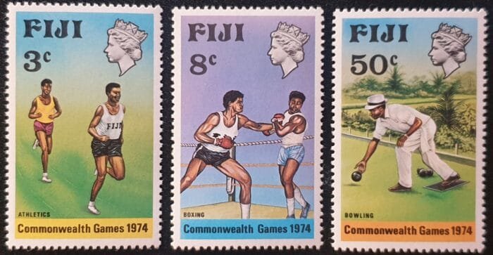 Fiji Queen Elizabeth II 1974 “Commonwealth Games” SG489-491 MNH