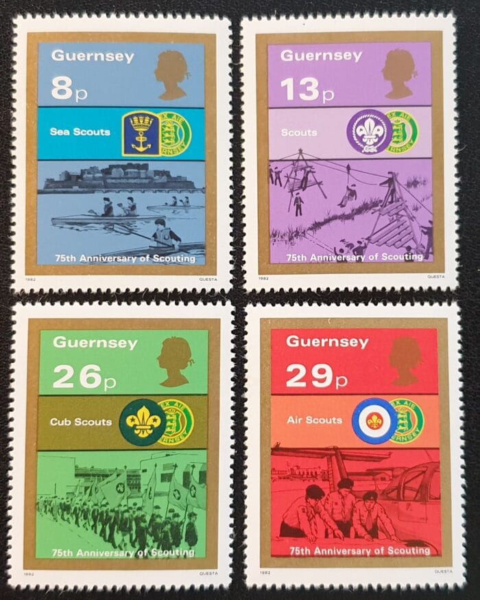 Guernsey 1982 SG259-262 "Boy Scout 75th Anniversary" Set of 4 MNH