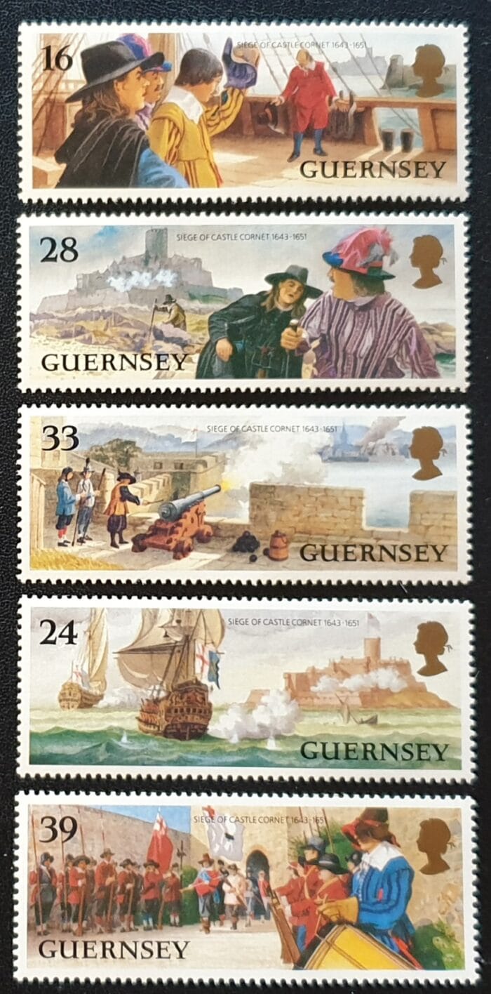 Guernsey 1993 "350th Anniversary of Siege of Castle Cornet" SG611/15 MNH Set of 5