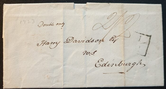 Great Britain 1823 Vintage Old Letter Edinburgh 1823