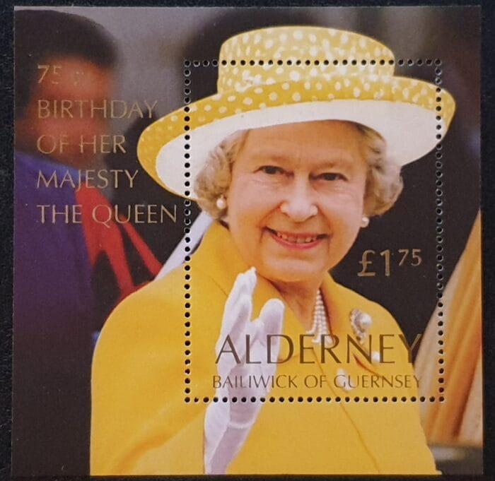 Alderney Queen Elizabeth II MS A162 “75th Birthday of Her Majesty The Queen” MNH
