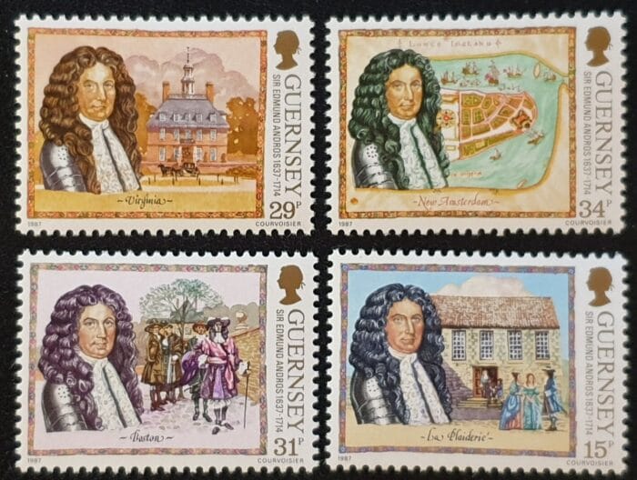 GUERNSEY 1987 "SIR EDMUND ANDROS" SG400-403 Set of 4  MNH