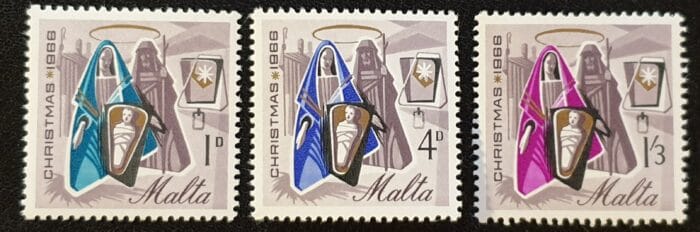 Malta 1966 "Christmas" SG376/8 Set of 3 MNH