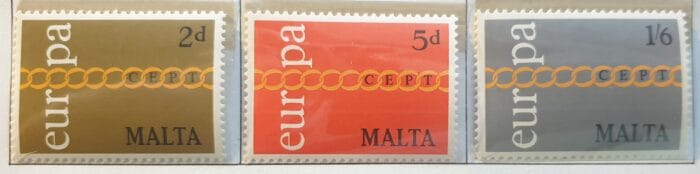 Malta 1971 "Europe" SG449-451 Set of 3 MNH
