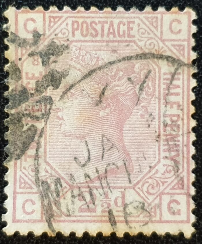 Great Britain Queen Victoria 1878 SG141 2½d. rosy mauve , Plate 8, Letters C-G used stamp