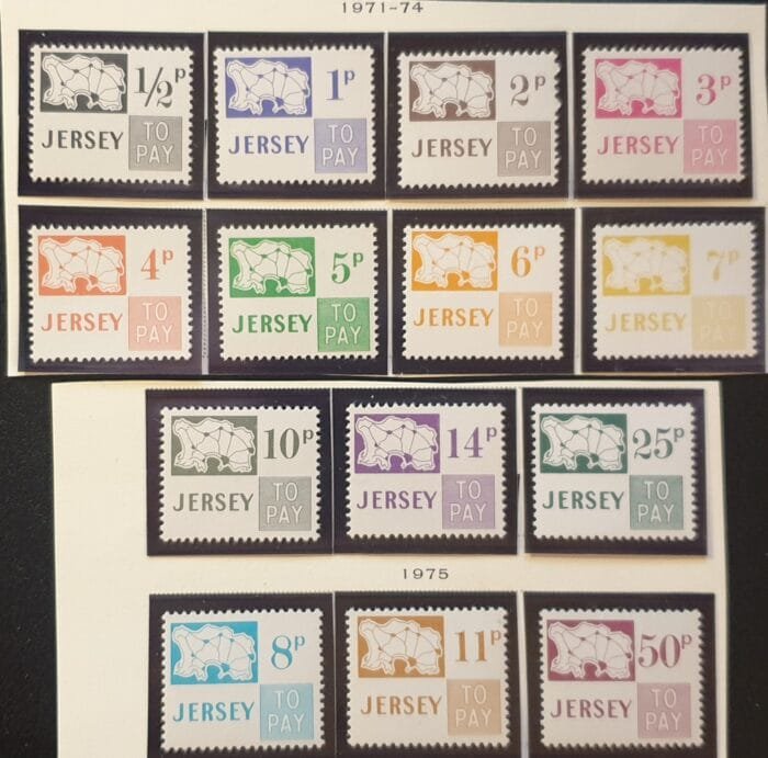 Jersey 1971-75 Postage Dues SG D7- SG D20 MNH