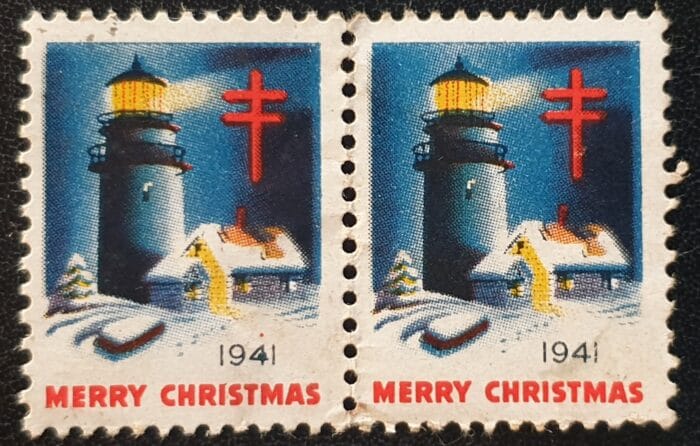 United States 1941  US Christmas unused pair with gum