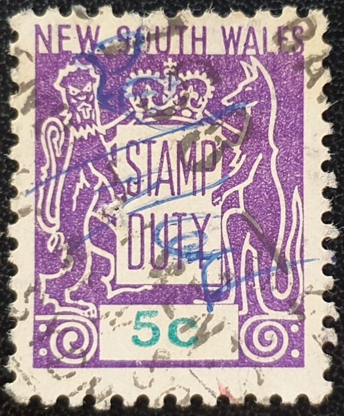 New South Wales-1966-5c Mauve/Green Stamp Duty-Used Single Stamp