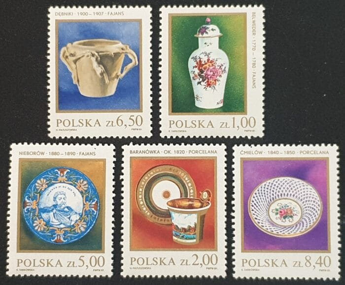 Poland 1981 "Pottery" SG2754-2750 Part Set 5 of 6 MNH