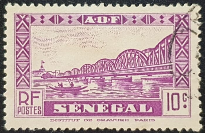 Senegal 1935 SG144 10c. purple used single stamp