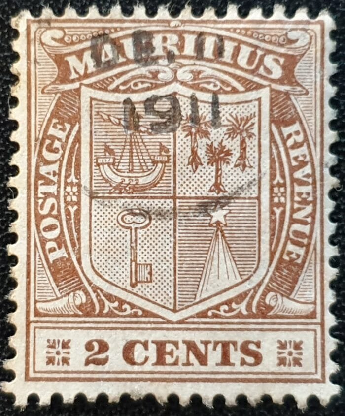 MAURITIUS 1910 SG182 2c. brown used single stamp