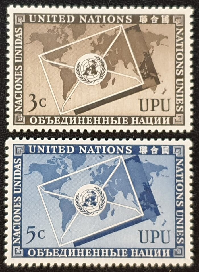 United Nations 1953 "Universal Postal Union" SG17/18 MNH