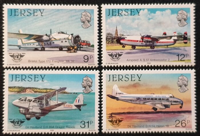 JERSEY 1984 SG 340-343 “40th Anniversary of I.C.A.O” Set of 4 MNH