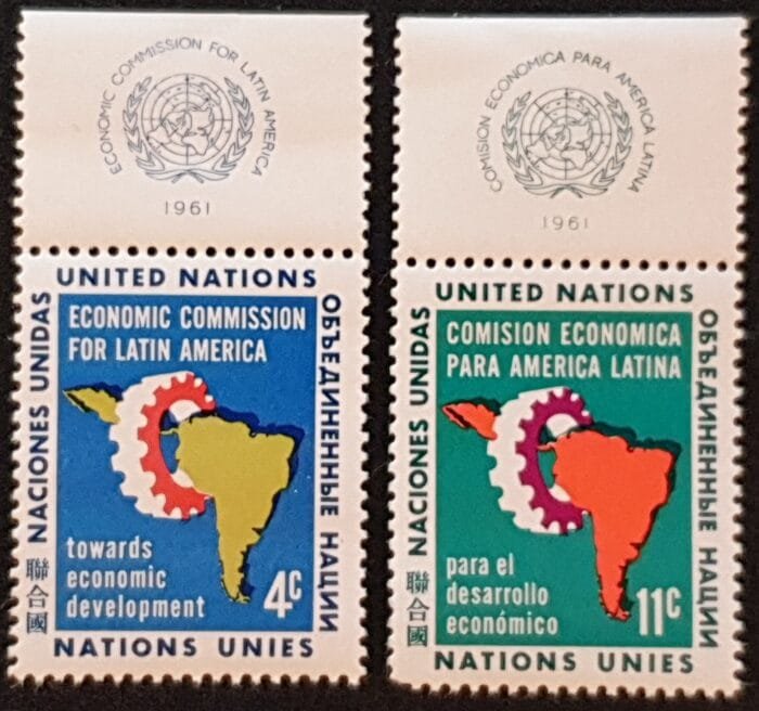 United Nations 1961 "Economic Commission for Latin America" SG101/102 Set of 2 MNH