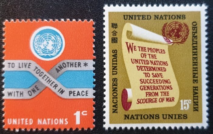United Nations 1965 "Definitive" SG146/7 MNH