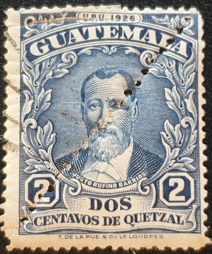 Guatemala 1929 "Pres. J.R. Barrios" SG229 2c. blue used single stamp