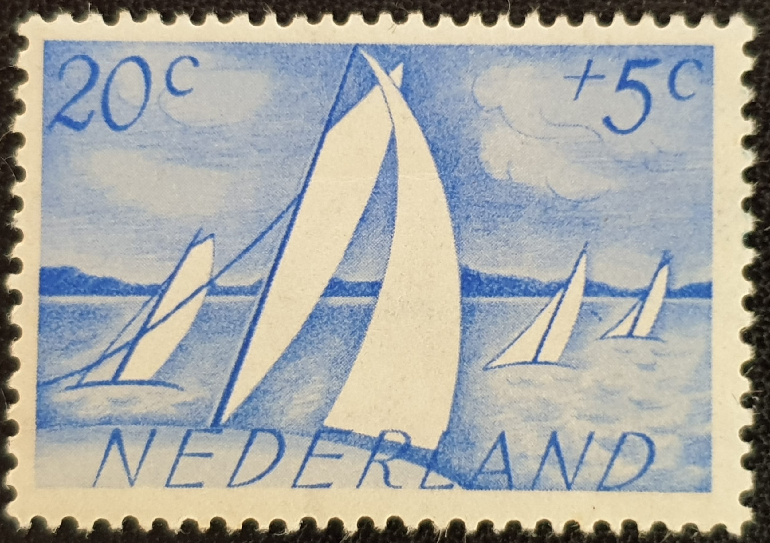 Netherlands 1949 ” Cultural and Social Relief Fund.” SG683 20c.+5c. Mounted Mint Single Stamp
