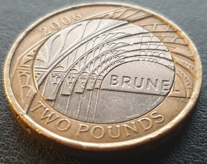 £2 Coin Brunel Paddington Station Arch Arches IKB 2006 Circulated