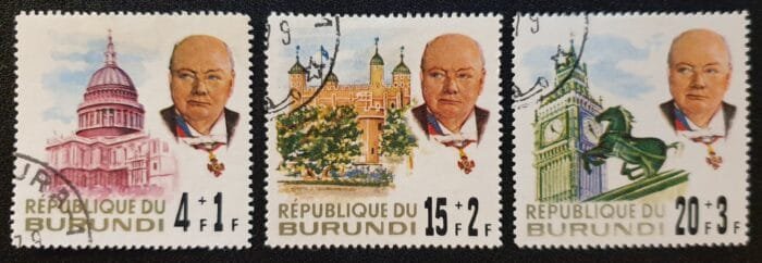 Burundi 1967 "Sir Winston Churchill" SG265/7 Set of 3 used